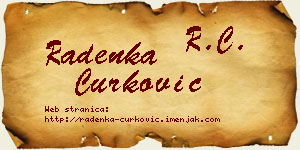Radenka Ćurković vizit kartica